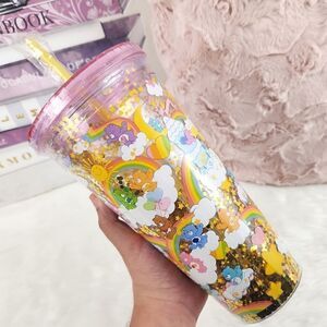 {Care Bears} Gold Confetti Travel Cup